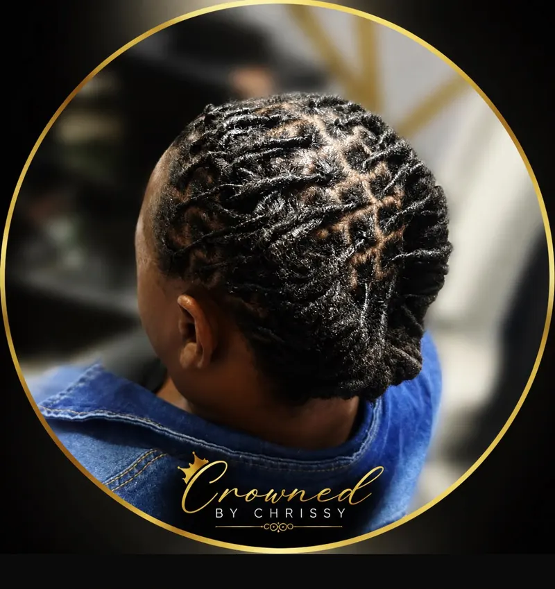 Fresh starter locs with a neat grid